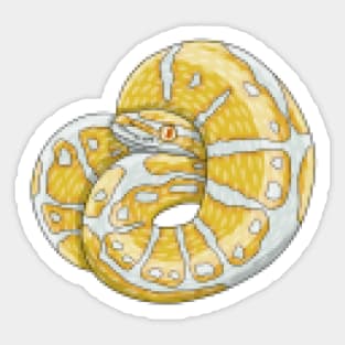 8bit albino ball python Sticker